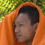 Monnik in Laos